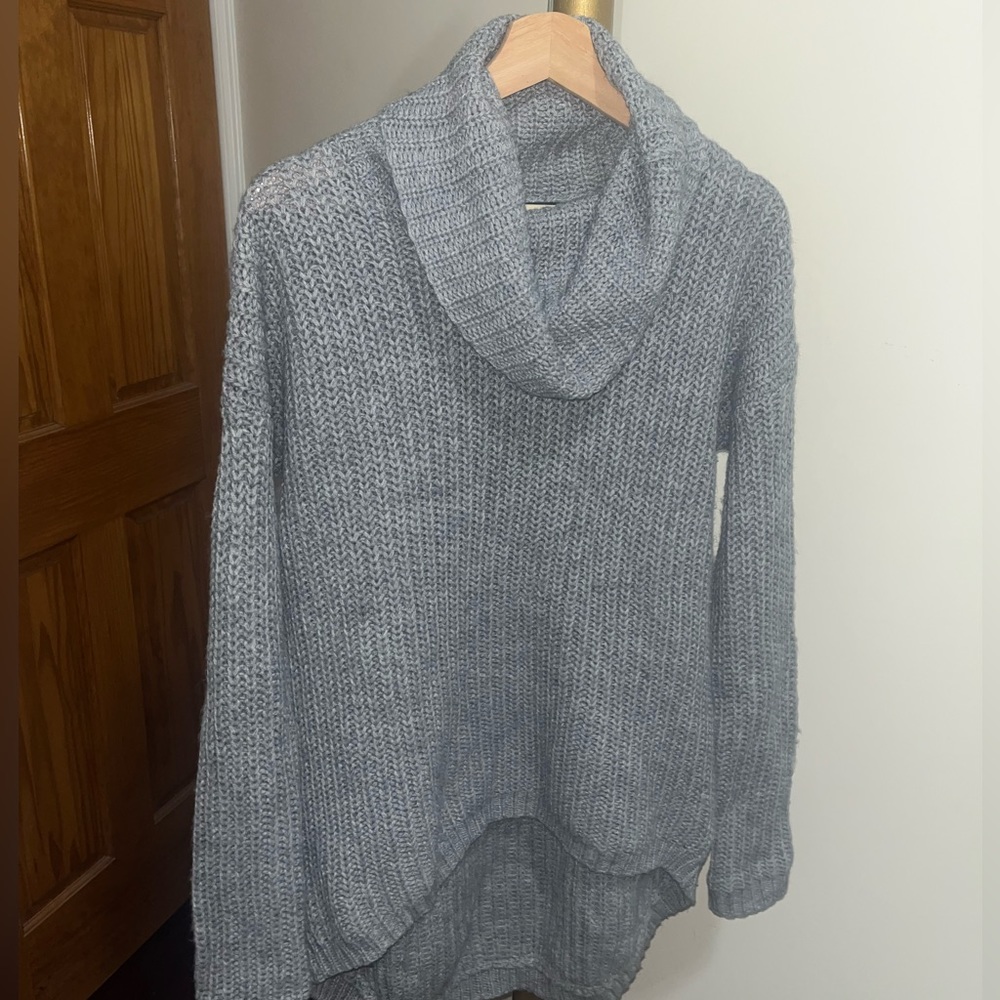 Cowl Neck Grey Sweater Size M